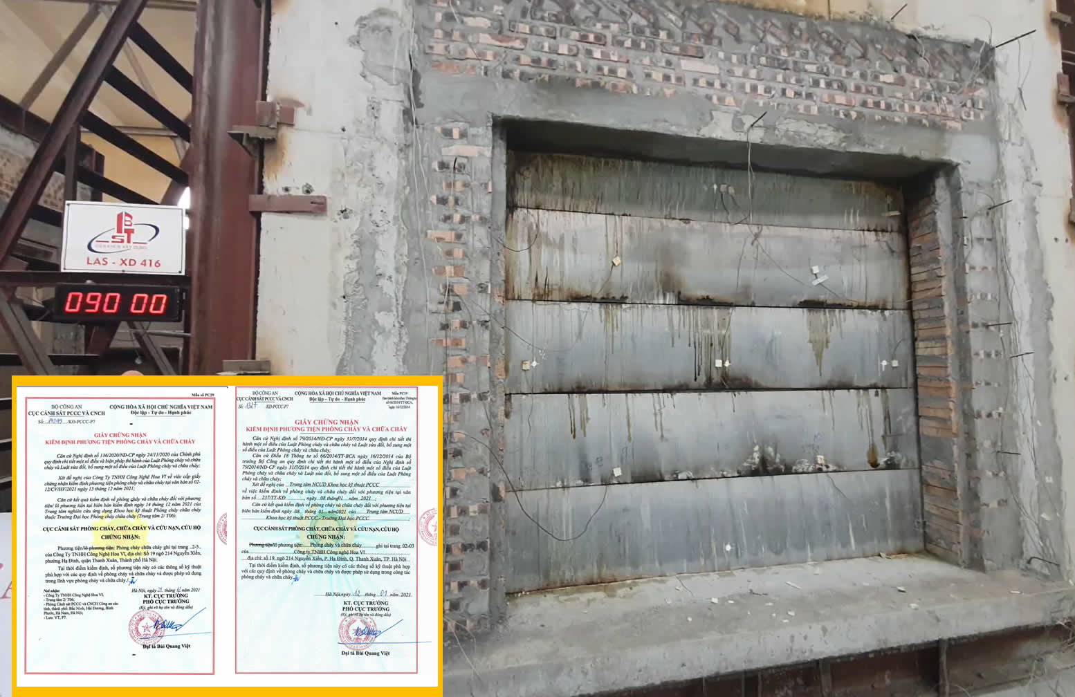 Chứng nhận pccc cửa cuốn chống cháy