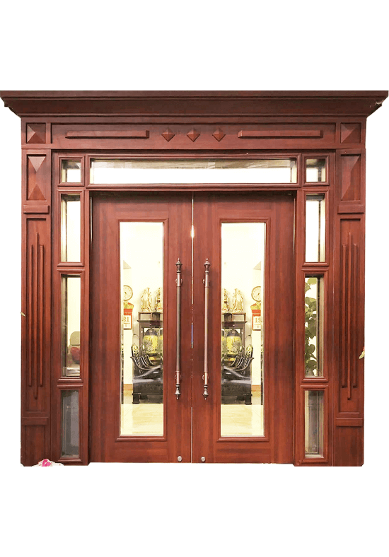 Cửa thép vân gỗ thủy lực Luxury HMS5000VK