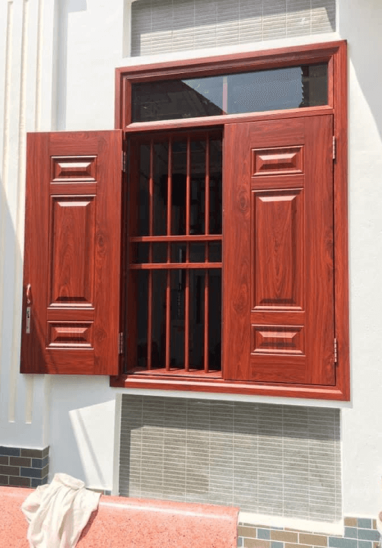 Cửa Sổ Thép Vân Gỗ CS03