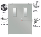 Cửa Thép Chống Cháy 2 Cánh Cân 90 Phút